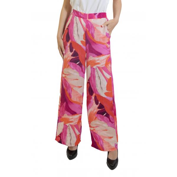 Pantalone palazzo fantasia coral rose Only